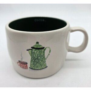 Rae Dunn Artisan Collection by Magenta Green Winter Time Cocoa Coffee Mug Cup